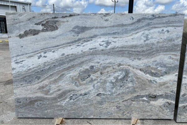River blue granite slabs