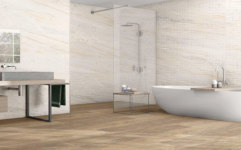 bathroom floors White Marble Tile in All Finishes