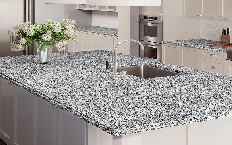 steel grey granite countertop