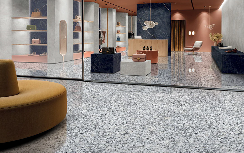 steel grey granite floor