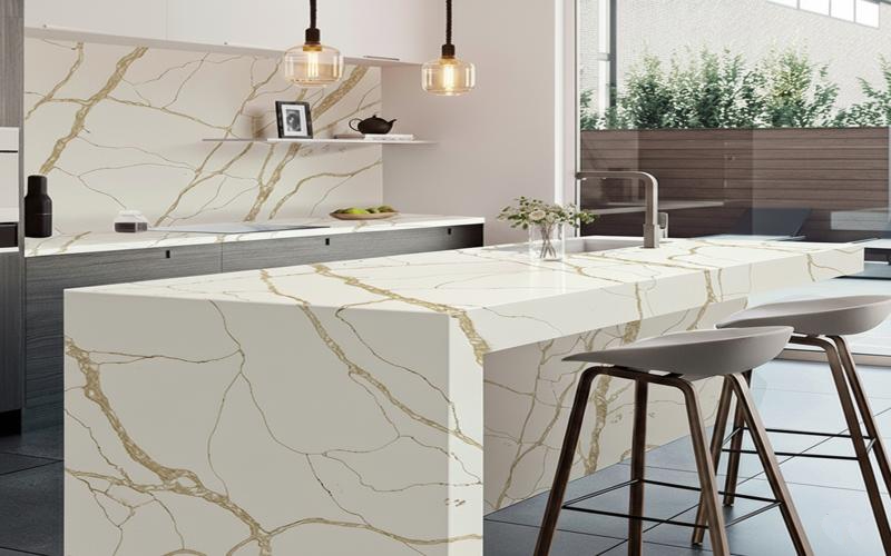 calacatta gold quartz counter
